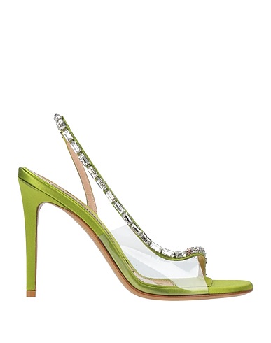 ALEXANDRE VAUTHIER Sandals Lime green Textile fibers, PVC - Polyvinyl chloride
