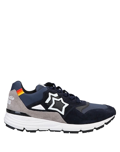 ATLANTIC STARS Sneakers Midnight blue Leather, Textile fibers