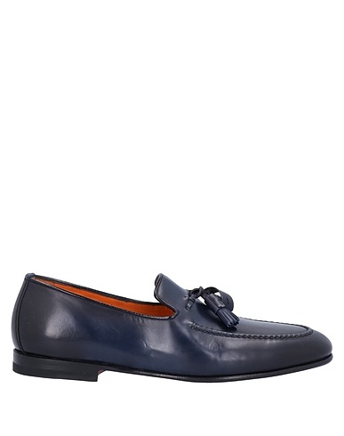 SANTONI Loafers Midnight blue Soft Leather