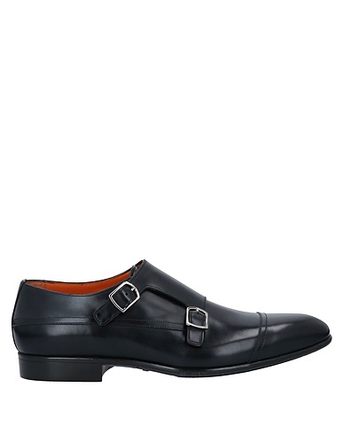 SANTONI Loafers Black Soft Leather