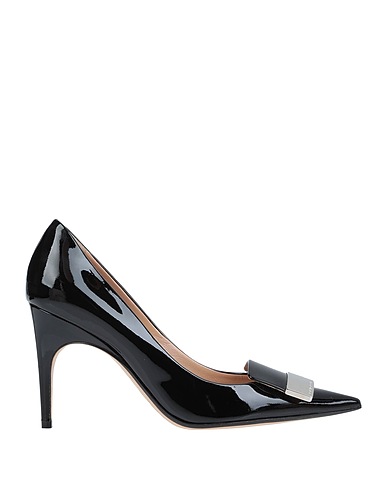 SERGIO ROSSI Court Black Soft Leather