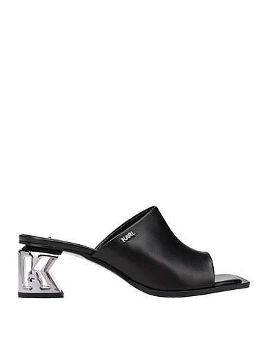 KARL LAGERFELD Sandals K-BLOK SQUARE TOE MULE
 Black Leather