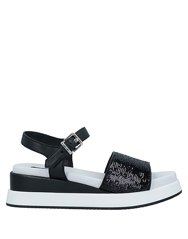 TOSCA BLU Sandals Black Leather