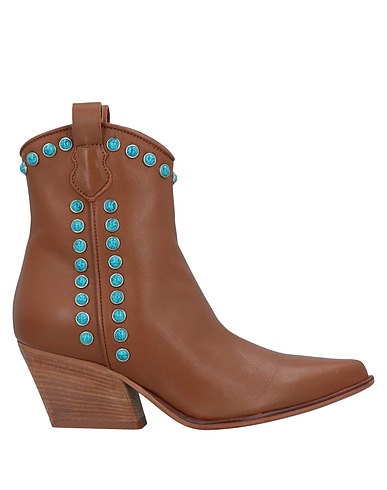 MANILA GRACE Ankle boot Tan Ovine leather