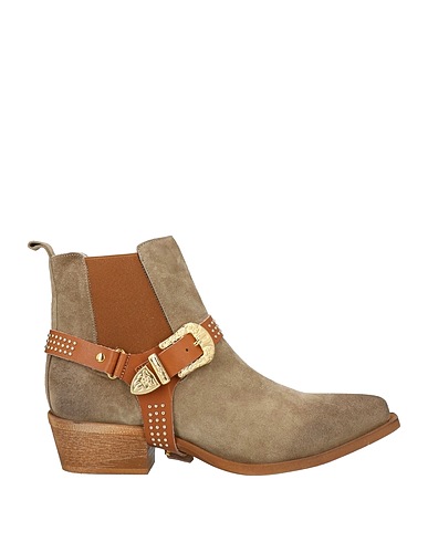 MANILA GRACE Ankle boot Khaki Cow leather