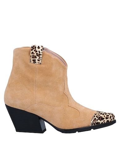 TOSCA BLU Ankle boot Sand Leather, Textile fibers