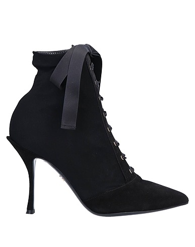 DOLCE&GABBANA Ankle boot Black Textile fibres, Leather