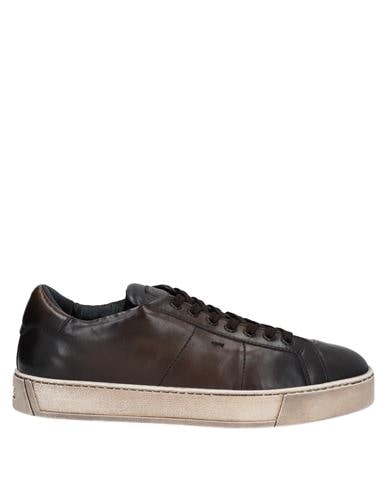 Santoni Sneakers In Dark Brown