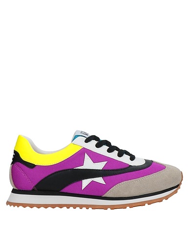 EMANUÉLLE VEE Sneakers Mauve Textile fibres, Soft Leather