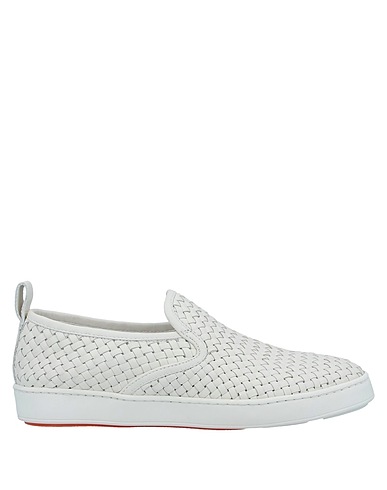 SANTONI Sneakers White Soft Leather