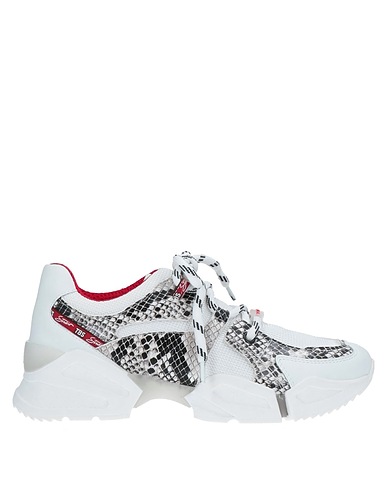 TOSCA BLU Sneakers White Leather, Textile fibers