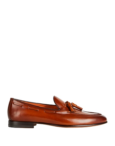 SANTONI Loafers Brown Leather