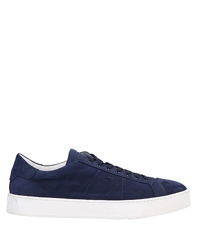 SANTONI Sneakers Midnight blue Soft Leather