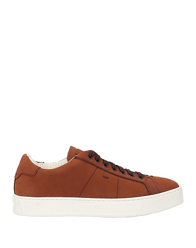 SANTONI Sneakers Brown Soft Leather