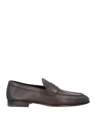SANTONI Loafers Dark brown Leather