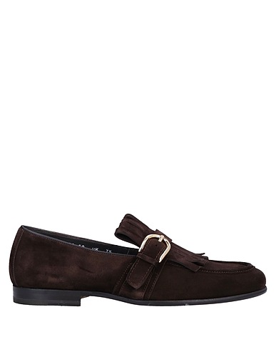 SANTONI Loafers Dark brown Leather