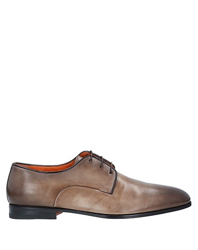 SANTONI Stringate GOODYEAR Khaki Pelle