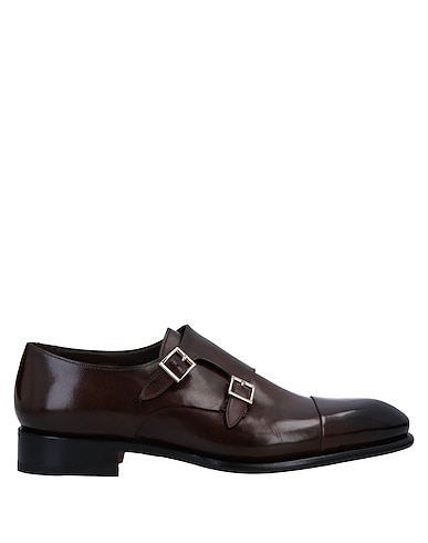 SANTONI Loafers Dark brown Soft Leather
