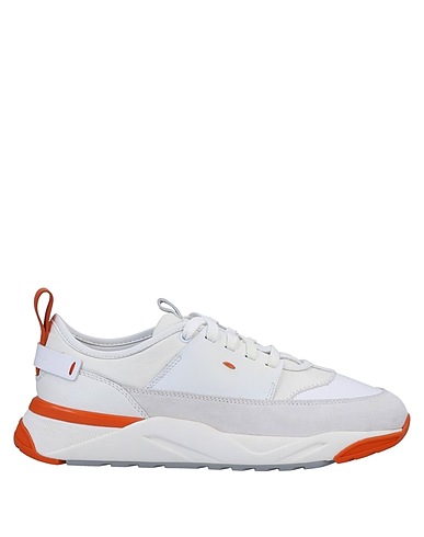 SANTONI Sneakers White Soft Leather