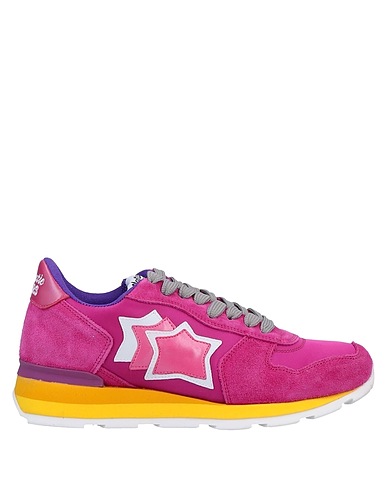 ATLANTIC STARS Sneakers Fuchsia Leather, Textile fibres