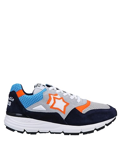 ATLANTIC STARS Sneakers Midnight blue Leather, Textile fibers