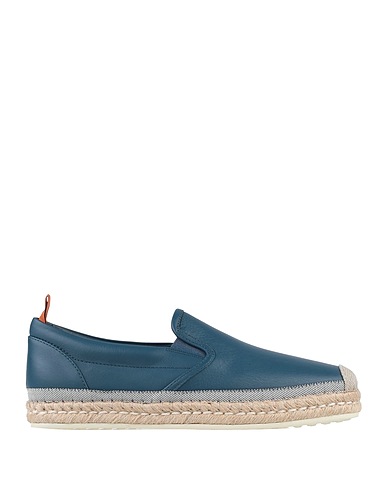 TOD'S エスパドリーユ ミッドナイトブルー 革（なめし加工）