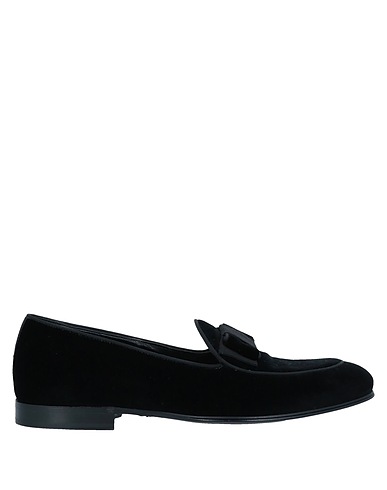 DOLCE&GABBANA モカシン ブラック コットン 64% / レーヨン 36%
