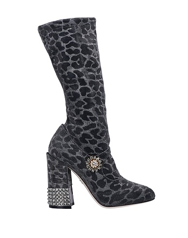 DOLCE&GABBANA Boots Charcoal 65% Polyamide, 27% Polystyrene, 8% Elastane