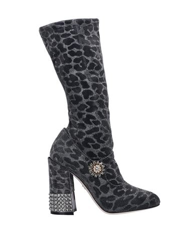 Dolce & Gabbana Knee Boots In Steel Grey