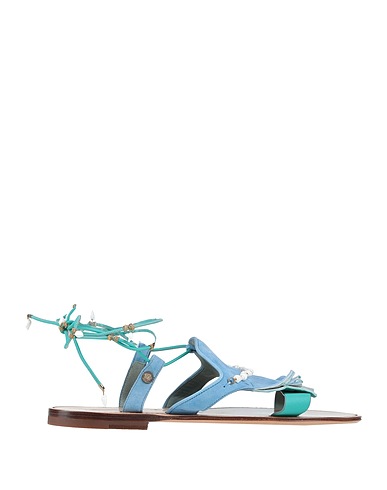 SANTONI Sandals Sky blue Soft Leather