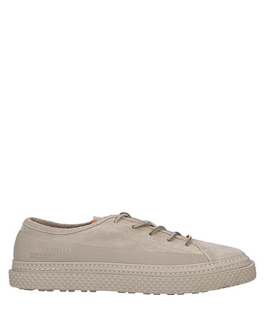 BUTTERO® Sneakers Light grey Leather, Textile fibers