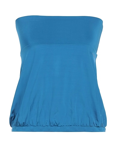 PATRIZIA PEPE BEACHWEAR Top Blu 92% Viscosa, 8% Elastan