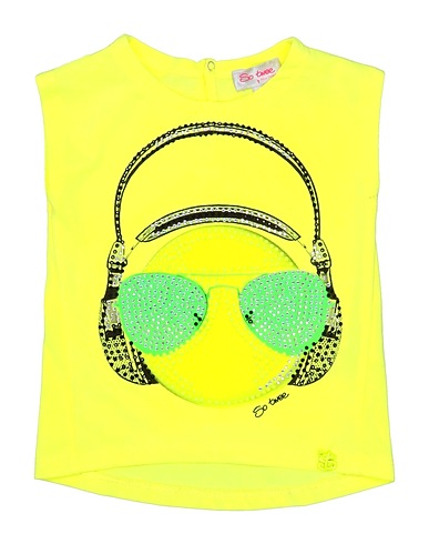 SO TWEE by MISS GRANT T-shirt Giallo 92% Cotone, 8% Elastan