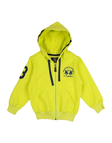 LA MARTINA Hooded sweatshirt Acid green 95% Cotton, 5% Elastane