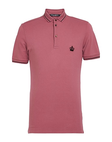 DOLCE&GABBANA Polo shirt Mauve 100% Cotton