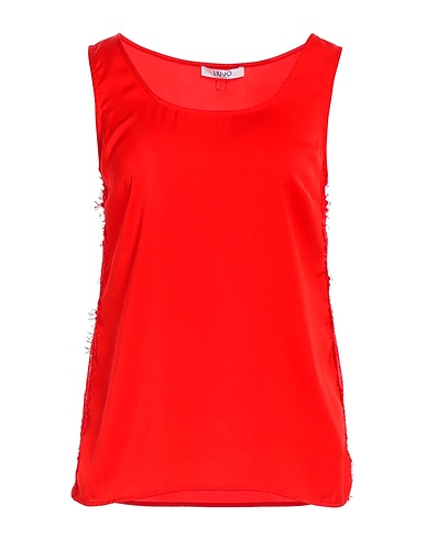 LIU •JO Top Red 100% Polyester, Polyamide