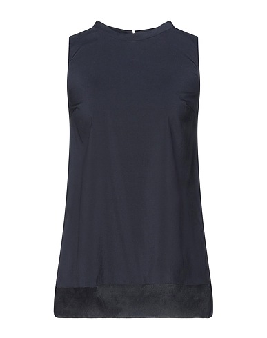 BRUNELLO CUCINELLI Top Midnight blue 92% Silk, 8% Elastane