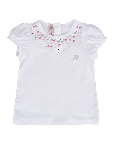 MISS BLUMARINE T-shirt White 95% Cotton, 5% Elastane