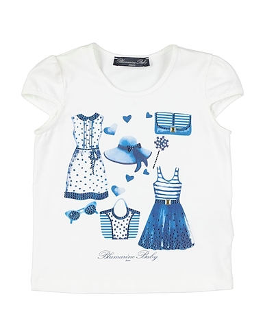 MISS BLUMARINE T-shirt White 95% Cotton, 5% Elastane