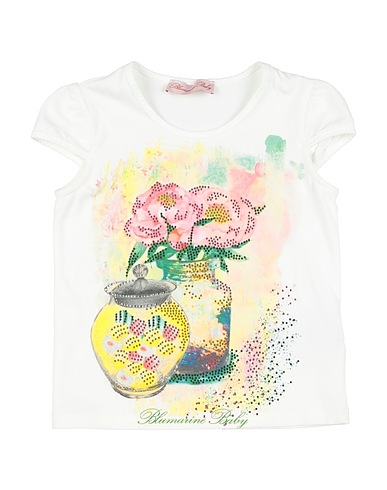 MISS BLUMARINE T-shirt White 95% Cotton, 5% Elastane