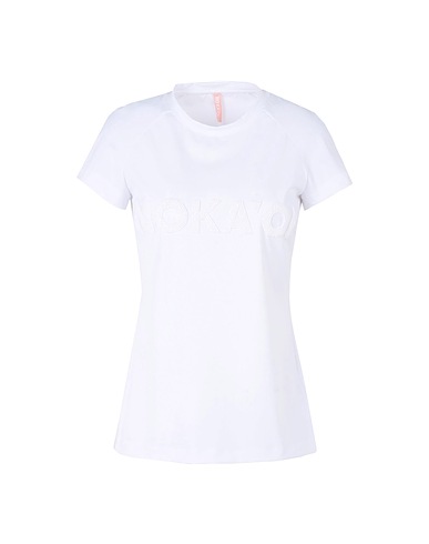 NO KA 'OI Basic T-Shirt UANE T-SHIRT WITH EMBROIDERY
 White 59% Polyamide, 41% Elastane