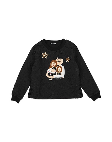 DOLCE&GABBANA Sweatshirt Black 53% Cotton, 42% Polyester, 5% Lurex®, Silk