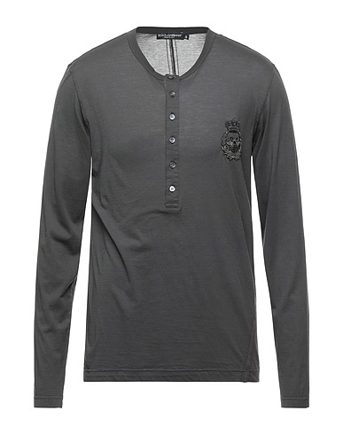 DOLCE&GABBANA T-shirt Charcoal 72% Cotton, 28% Silk