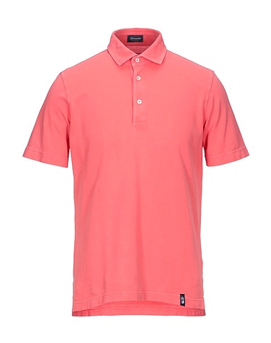 DRUMOHR Polo shirt Salmon pink 100% Cotton