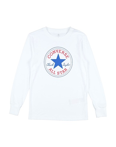 CONVERSE T-shirt CHUCK PATCH LS TEE Bianco 100% Poliestere