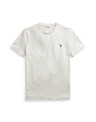 POLO RALPH LAUREN Basic T-Shirt Custom Fit T shirt
 Light grey 100% Cotton