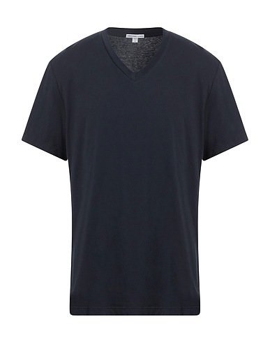 JAMES PERSE Camiseta básica STANDARD Azul marino 100% Algodón