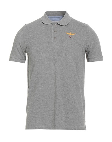 AERONAUTICA MILITARE Poloshirt Grau 100% Baumwolle