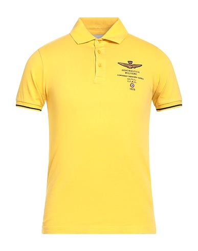 AERONAUTICA MILITARE Polo Giallo 100% Cotone