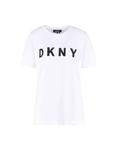 DKNY T-shirt S/S LOGO TEE
 Bianco 100% Cotone